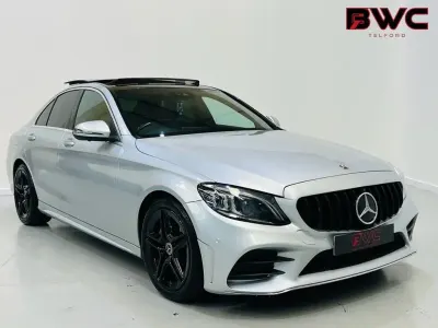 Used Mercedes C220 AMG Line Premium Plus 194 HP (142 kW) 2019 Silver Sedan