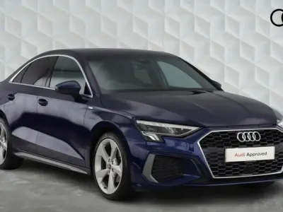 Used Audi A3 S-Line 150 HP (110 kW) 2022 Blue Sedan
