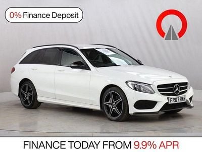 Begagnad Mercedes C220 AMG line 170 HK (125 kW) 2018 Vit Kombi