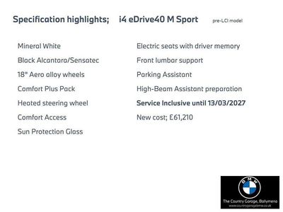 Used BMW i4 M Sport 246 kW (335 HP) 2023 White Sedan