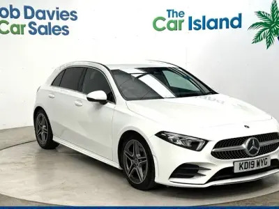 Used Mercedes A200 AMG line 163 HP (119 kW) 2019 White Hatchback