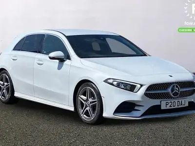 Used Mercedes A200 AMG line 163 HP (119 kW) 2019 White Hatchback