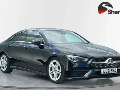 Used Mercedes CLA180 AMG line 136 HP (100 kW) 2021 Black Coupe
