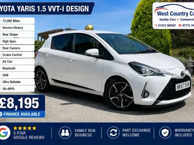 Used Toyota Yaris Design 111 HP (81 kW) 2017 White Hatchback