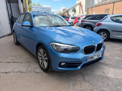 Used BMW 118 Sport Line 136 HP (100 kW) 2017 Blue Hatchback