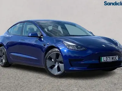 Used Tesla Model 3 Standard Range 180 kW (245 HP) 2021 Blue Sedan