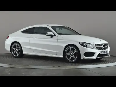 Used Mercedes C200 AMG line 2018 White Coupe