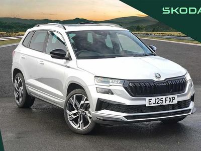 Brilliant silver metallic Used 2025 Skoda Karoq SportLine SUV | £31,495 (A bit pricey)