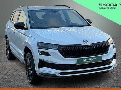 Used Skoda Karoq SportLine 110 HP (80 kW) 2023 Moon white metallic SUV