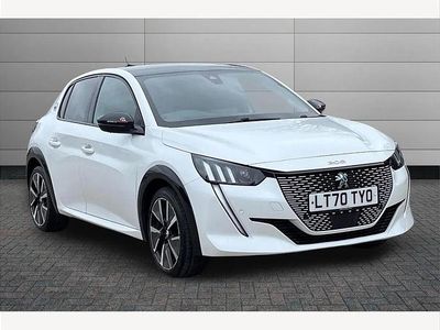 Used Peugeot e-208 GT-line 100 kW (136 HP) 2020 White Hatchback