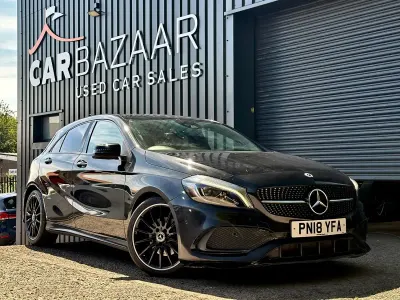 Used Mercedes A200 AMG Line Premium Plus 136 HP (100 kW) 2018 Black Hatchback