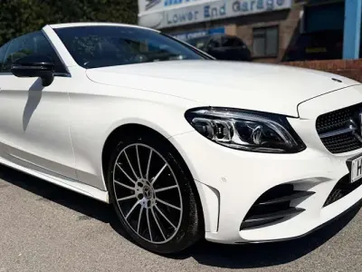 Used Mercedes C220 AMG line 194 HP (142 kW) 2021 White Cabriolet