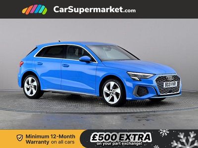 Blue Used 2021 Audi A3 e-tron S-Line Hatchback | £15,497 (Fair price)