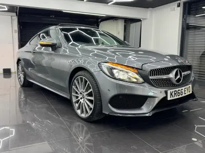 Used Mercedes C250 AMG Line Premium Plus 204 HP (150 kW) 2017 Grey Coupe