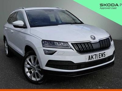 Used Skoda Karoq SE L 110 HP (80 kW) 2021 Moon white metallic SUV