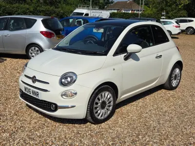 Used Fiat 500 Lounge 69 HP (50 kW) 2016 White Hatchback