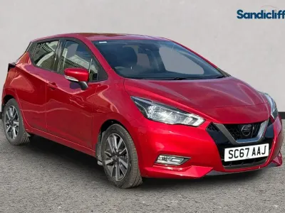 Used Nissan Micra Acenta 71 HP (52 kW) 2017 Red Hatchback