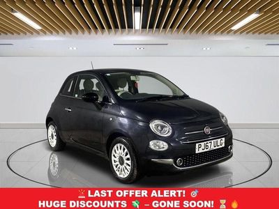Black Used 2017 Fiat 500 Lounge Hatchback | £4,749 (Fair price)