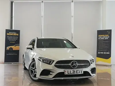 Used Mercedes A180 Executive 136 HP (100 kW) 2021 White Hatchback