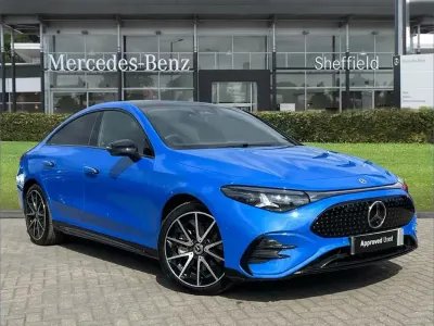 Begagnad Mercedes CLA 250+ AMG line 200 kW (272 HK) 2025 Blå Sedan