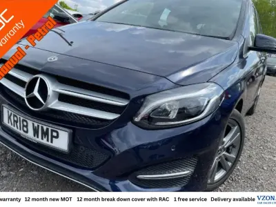 Begagnad Mercedes B180 Exclusive 2018 Blå Minibuss