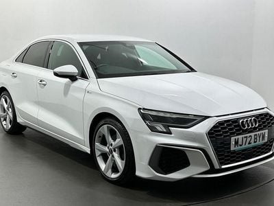 White Used 2022 Audi A3 S-Line Sedan | £20,300 (Fair price)