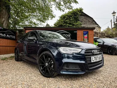 Used Audi A3 Sportback Black Edition 150 HP (110 kW) 2017 Blue Hatchback