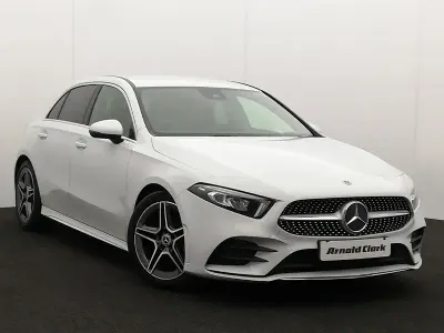 Used Mercedes A200 AMG line 163 HP (119 kW) 2021 White Hatchback