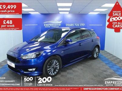 Blue Used 2018 Ford Focus ST-Line Hatchback | £9,499 (Fair price)