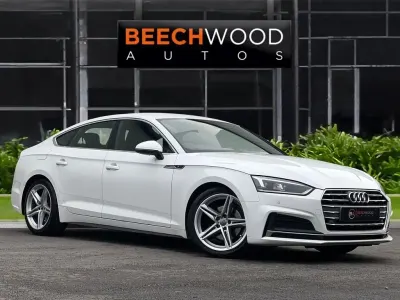 Used Audi A5 Sportback S-Line 190 HP (139 kW) 2018 White Hatchback