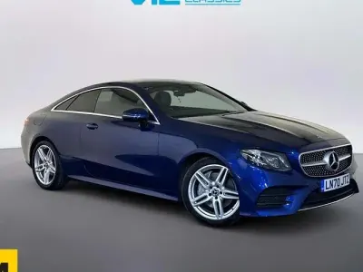 Used Mercedes E220 AMG line 194 HP (142 kW) 2020 Blue Coupe
