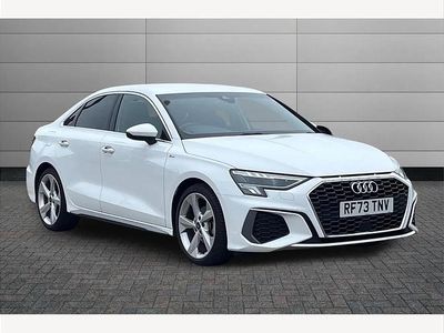 Used Audi A3 S-Line 150 HP (110 kW) 2023 Ibis white Sedan
