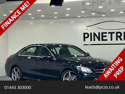 Begagnad Mercedes C220 AMG line 170 HK (125 kW) 2017 Blå Sedan