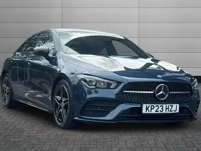 Used Mercedes CLA200 AMG line 161 HP (118 kW) 2023 Blue Coupe
