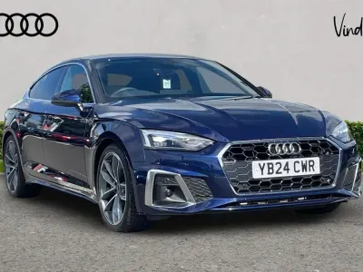 Used Audi A5 S-Line 200 HP (147 kW) 2024 Blue Hatchback