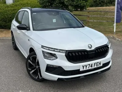 Used Skoda Kamiq Monte Carlo 113 HP (83 kW) 2024 Moon white metallic SUV