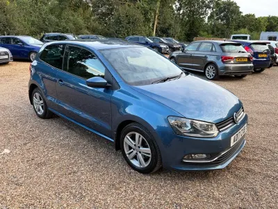 Used VW Polo Edition 90 HP (66 kW) 2017 Blue Hatchback