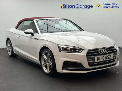 Used Audi A5 Cabriolet S-Line 190 HP (139 kW) 2018 White Cabriolet