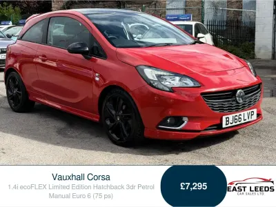 Used Vauxhall Corsa Edition 75 HP (55 kW) 2016 Red Hatchback
