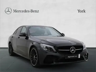 Used Mercedes C220 AMG line 191 HP (140 kW) 2021 Black Sedan