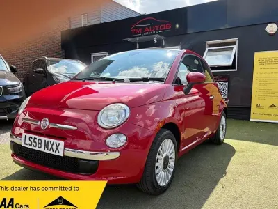 Used Fiat 500 Lounge 69 HP (50 kW) 2008 Red Hatchback
