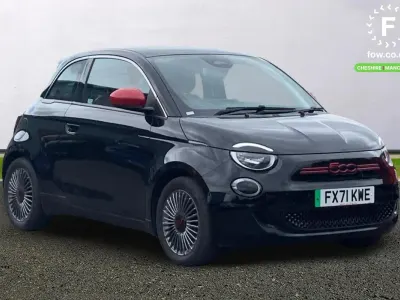 Used Fiat 500e Red 86 kW (118 HP) 2021 Black Hatchback