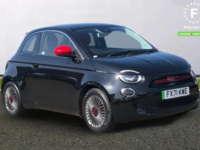 Used Fiat 500e Red 86 kW (118 HP) 2021 Black Hatchback