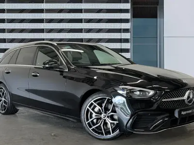 Used Mercedes C200 AMG line 160 HP (117 kW) 2025 Black Estate