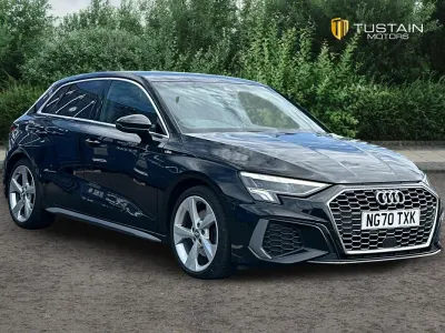 Used Audi A3 S-Line 150 HP (110 kW) 2020 Black Sedan