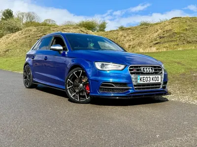 Used Audi S3 Sportback Performance 300 HP (220 kW) 2015 Blue Hatchback