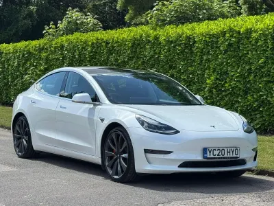 Used Tesla Model 3 Performance 461 kW (627 HP) 2020 White Sedan