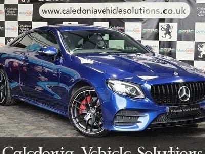 Used Mercedes E350 AMG line 313 HP (230 kW) 2019 Blue Coupe