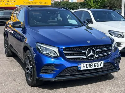 Used Mercedes GLC250 AMG line 211 HP (155 kW) 2018 Blue SUV