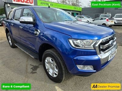used Ford Ranger 2.2 LIMITED 4X4 DCB TDCI 4d 158 BHP IN BLUE WITH 47,154 MILES AND A FULL SERVICE HISTORY, 2 OWNER FR